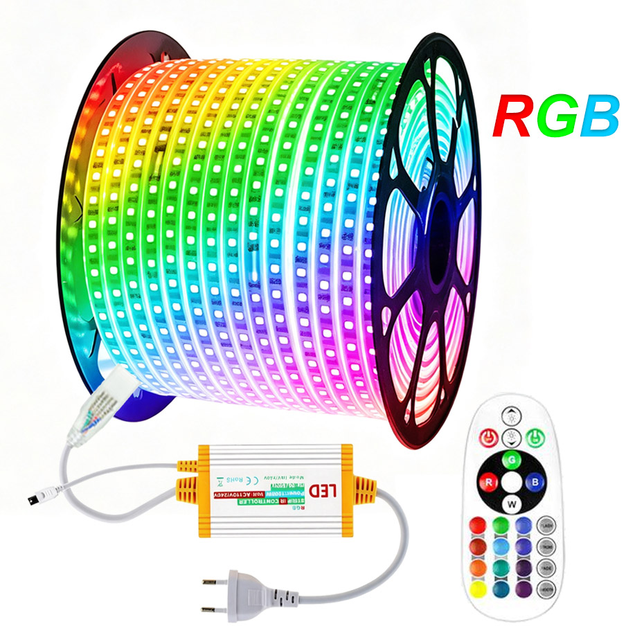 Outdoor Power Strip Weatherproof - 1m-50m 220V RGB LED 스트립 5050