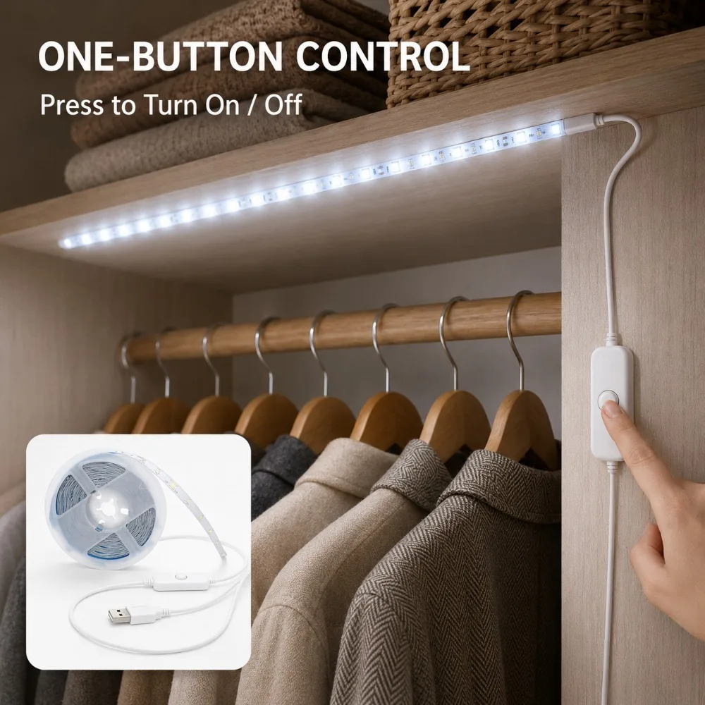 USB 버튼 스위치, 2835 LED 스트립 조명, 휴 - Outdoor Use Power Strip 리뷰 및 가격